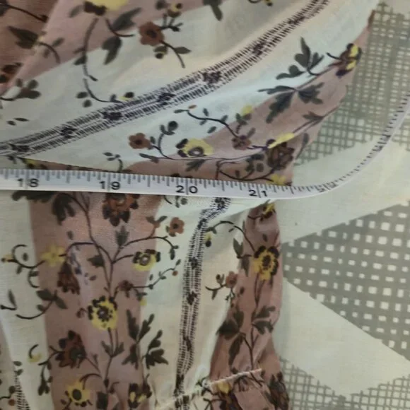 FREE PEOPLE Vintage Lover Cotton Top Medium Womens Tunic Floral Boho Peasant NEW - Picture 12 of 13